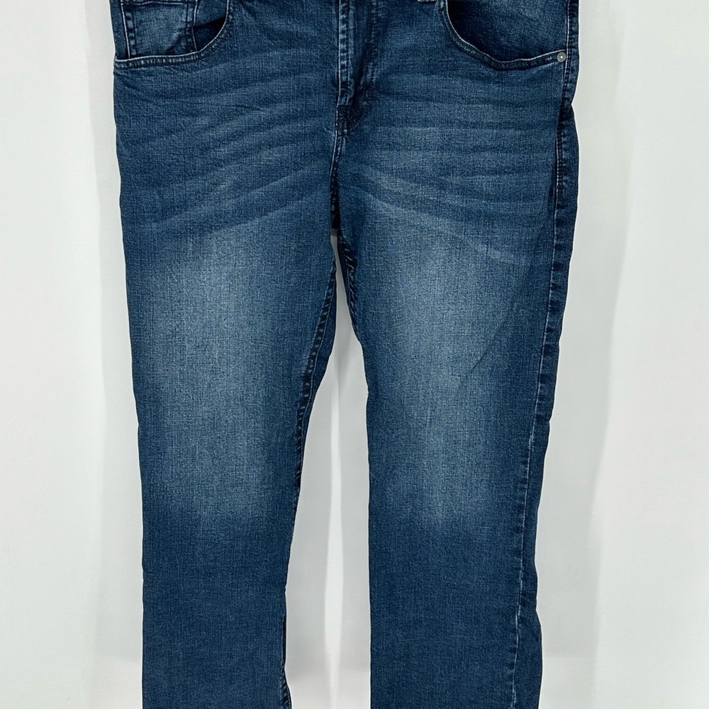 TK Axel Men's Relaxed Straight Leg Sz 38x32 Blue Jeans Denim W9 - Picture 2 of 6
